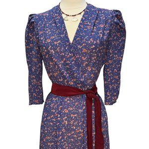 Vintage floral periwinkle dress